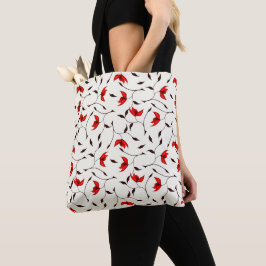 Bolsa Tote Amante da natureza bonito com padrão floral mínimo
