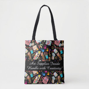Bolsa Tote amante de arte vibrante moderna personalizado
