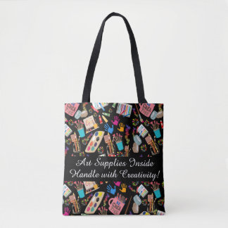 Bolsa Tote amante de arte vibrante moderna personalizado