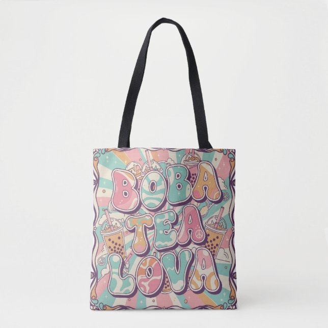 Bolsa Tote Amante de Boba Tea (Frente)