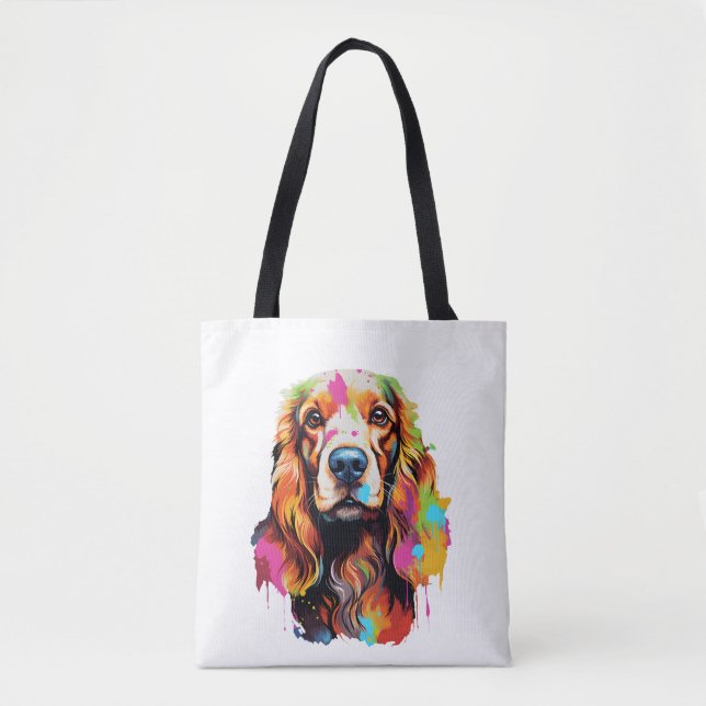 Bolsa Tote Amante de cão, dono de cão, presente de cão (Frente)