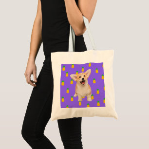 Bolsa Tote Amante de cão, saco engraçado, cara de cão, saco l