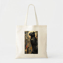 Bolsa Tote Amante de Gato Art Nouveau Dourado