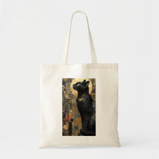 Bolsa Tote Amante de Gato Art Nouveau Dourado
