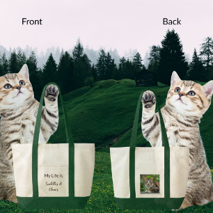 Bolsa Tote Amante de Gatos Divertidos Abraça e Garras