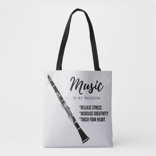 Bolsa Tote Amante de instrumentos de música Clarinet (Frente)