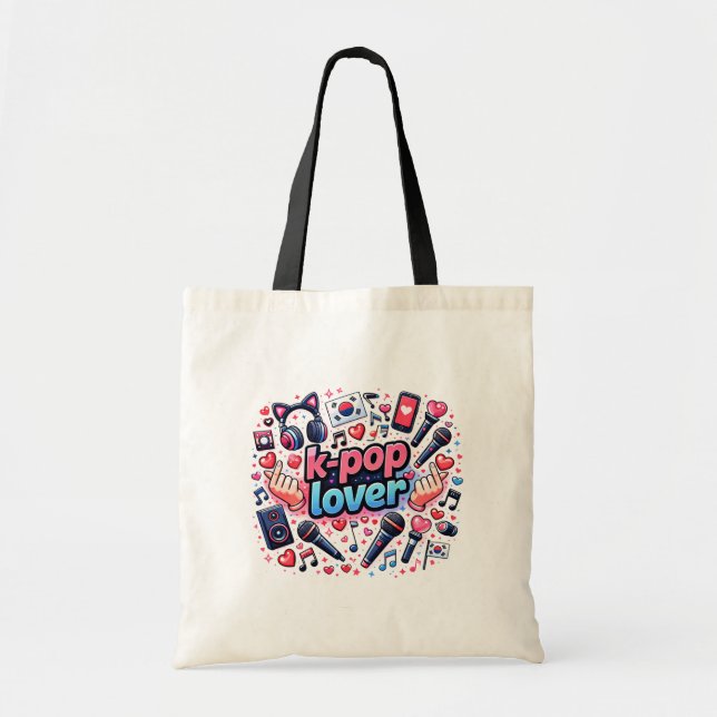 Bolsa Tote Amante de K-Pop (Frente)