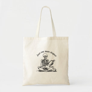 bolsa tote amante de livros esqueleto