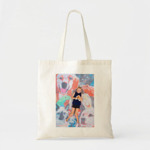 Bolsa Tote Amante de os animais - Arte infantil para COC