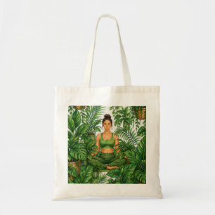 Bolsa Tote Amante de Plantas de Meditação Tropical