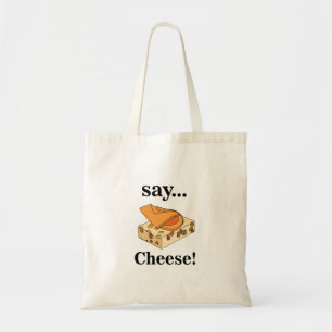 Bolsa Tote Amante de Queijo Engraçado