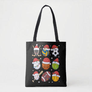 Bolsa Tote Amante do Esporte de Natal Esporte Bola Jogador