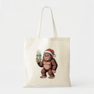 Bolsa Tote Amante do Matcha do Natal do Pé-Grande Sasquatch