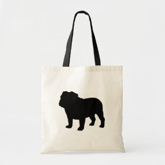 Bolsa Tote Amante legal inglês do cão da silhueta | do