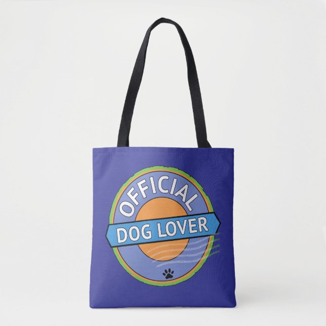 Bolsa Tote Amante Oficial de Cães    (Frente)