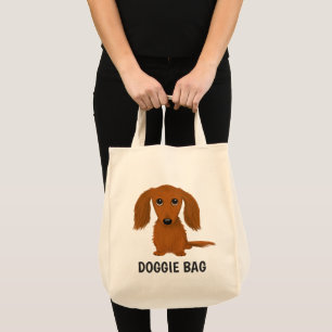 Bolsa Tote Amante vermelho de cabelos compridos bonito do cã