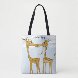 Bolsa Tote Amantes Adoráveis da Girafa