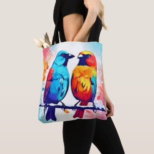 Bolsa Tote Amantes de Aves Tropicais