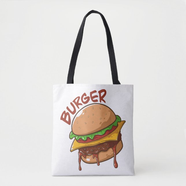 Bolsa Tote Amantes de Burger (Frente)