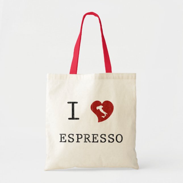 Bolsa Tote Amantes de espresso Eu amo espresso (Frente)