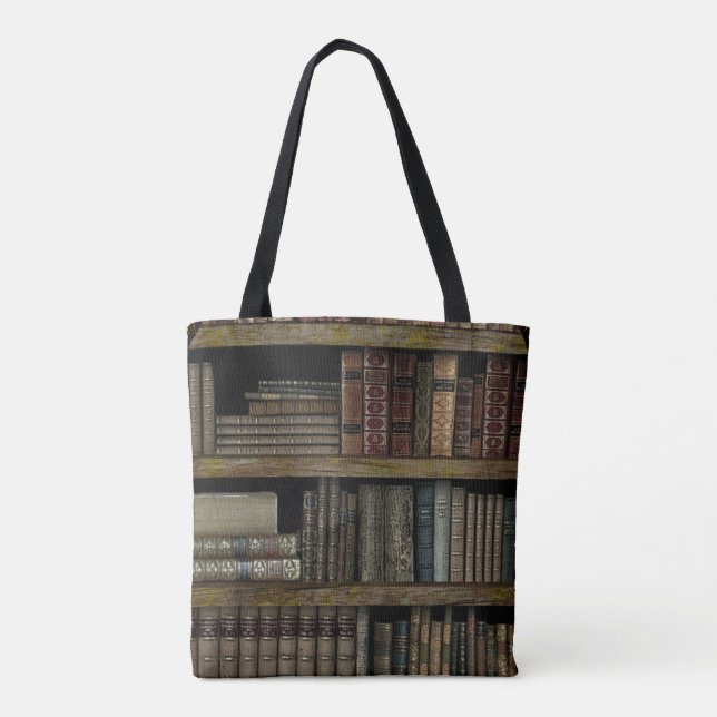 Bolsa Tote Amantes de livros da Biblioteca do Livro Antigo (Verso)
