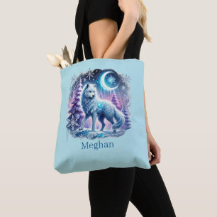 Bolsa Tote Amantes de lobo sazonais de inverno fofos adiciona