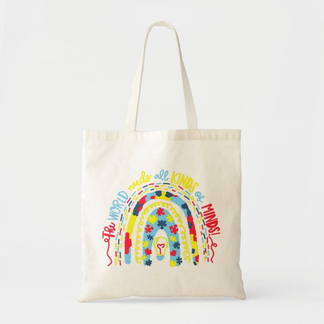 Bolsa Tote Amantes do Orgulho Autista, esta maravilhosa consc (Frente)