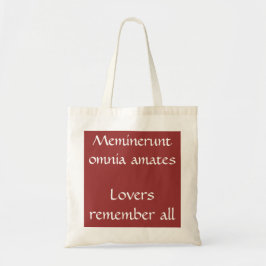 Bolsa Tote Amantes lembram tudo - citação latina
