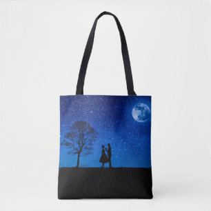Bolsa Tote Amantes sob lua de cheio