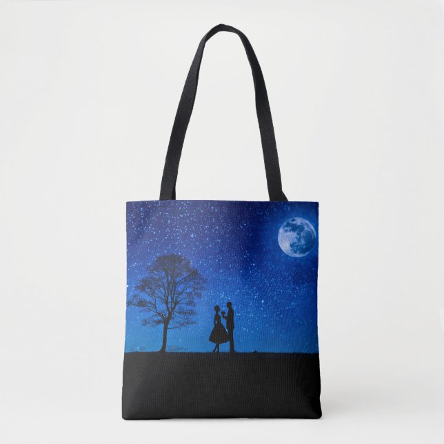 Bolsa Tote Amantes sob lua de cheio (Frente)