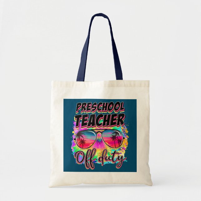Bolsa Tote Amar Verão Último dia da escola Professor de pré-e (Frente)
