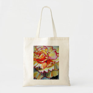 Bolsa Tote Amarelo Begflower watercolor art original