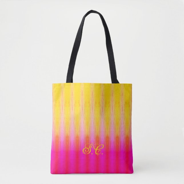 Bolsa Tote Amarelo claro e rosa (Frente)
