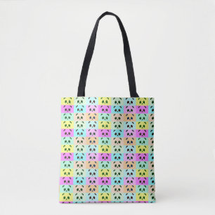 Bolsa Tote Amarelo colorido do verde azul do rosa do urso de