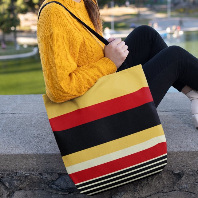 Bolsa Tote Amarelo de Contraste com Vermelho (Criador carregado)