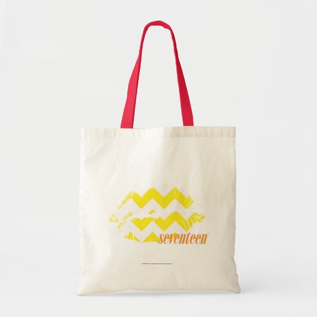 Bolsa Tote Amarelo do ziguezague (Frente)