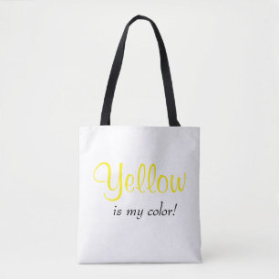 Bolsa Tote Amarelo é o meu script de citação colorida