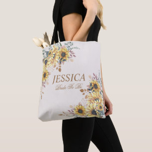 Bolsa Tote Amarelo Elegante Aquarela Girassol Sunny