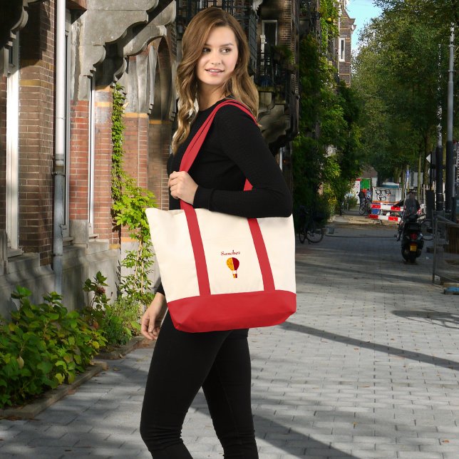 Bolsa Tote Amarelo Vermelho Novo México Zia Ar Quente Balão (Criador carregado)