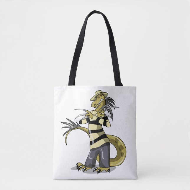 Bolsa Tote Amargasaurus Sendo Freddy Krueger. (Frente)