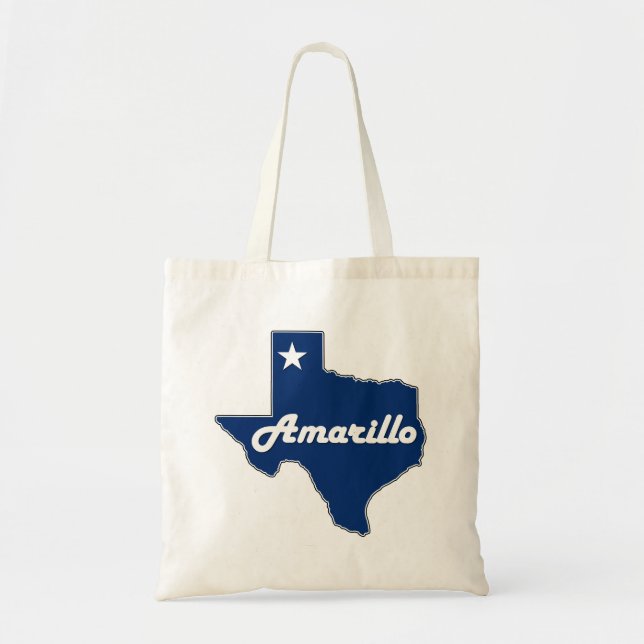 Bolsa Tote Amarillo Texas Map Lone Star State Panhandle Texan (Frente)