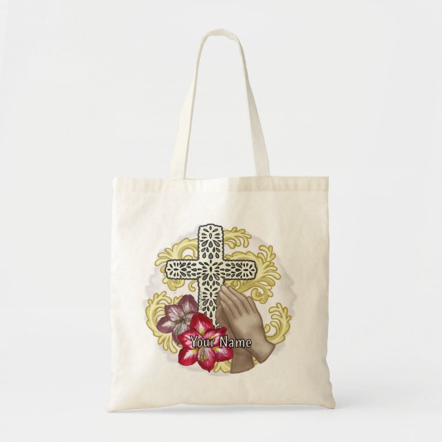 Bolsa Tote Amaryllis Christian Cross (Frente)