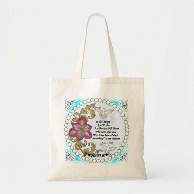 Bolsa Tote Amaryllis Cristão Todas as Coisas  (Frente)