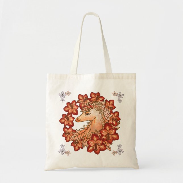Bolsa Tote Amaryllis Unicórnio (Frente)