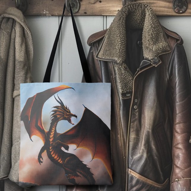 Bolsa Tote Amber Dragon Fantasy (Criador carregado)