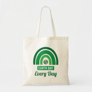 Bolsa Tote Ambientalismo Verde Arco-Íris Dia da Terra Todos o