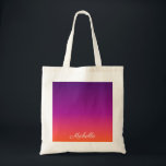 Bolsa Tote Ambre de gradiente roxo, rosa e laranja<br><div class="desc">Ambre de gradiente roxo,  rosa e laranja</div>