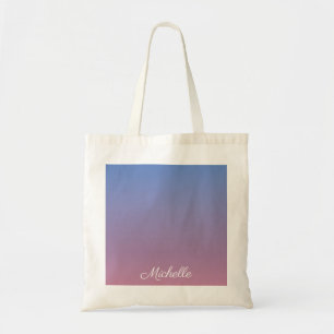 Bolsa Tote Ambre verde-rosa claro e azul