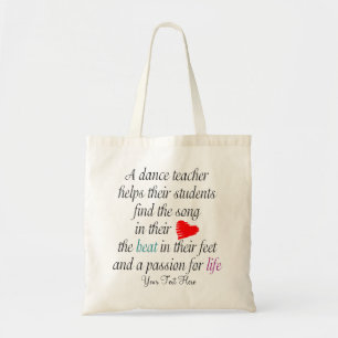 Bolsa Tote Ame ensinar o saco da dança - customizável