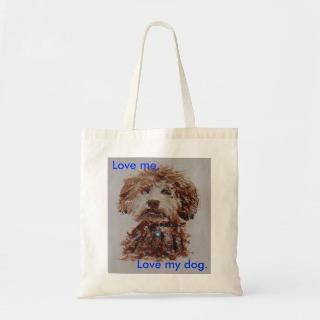 Bolsa Tote Ame-me, ame-o meu cão (Frente)